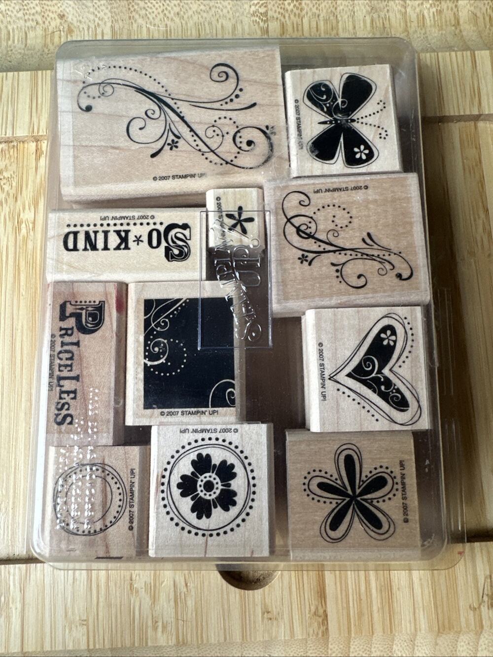 Stampin' Up! -PRICELESS- Stamp Set of 11 So Kind Butterfly Flower Beautiful